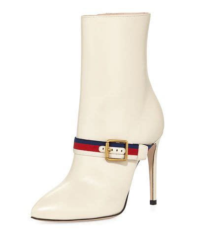 gucci sylvie stripe boot|gucci designer ankle boots.